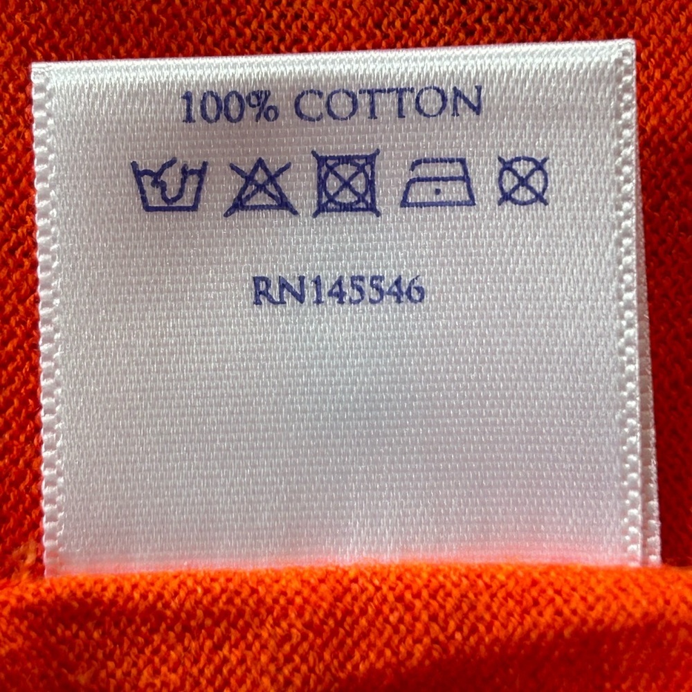 Brora Scottish 100% cotton orange top SZ 12 - Picture 9 of 9